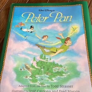 1998 Disney Exclusive Peter Pan Book & Lithograph